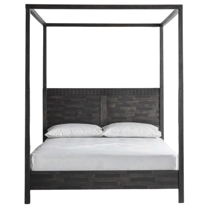 Gallery Direct Boho 4 Poster Super King Bed, Black Gallery Direct Boho 4 Poster Super King Bed, Black