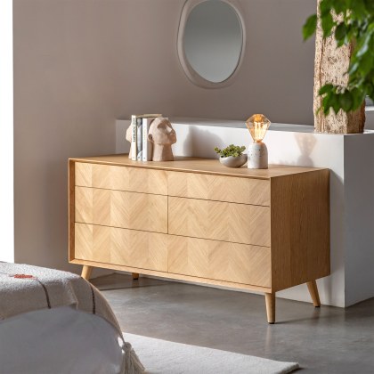 Gallery Direct Milano 6 Drawer Chest Gallery Direct Milano 6 Drawer Chest