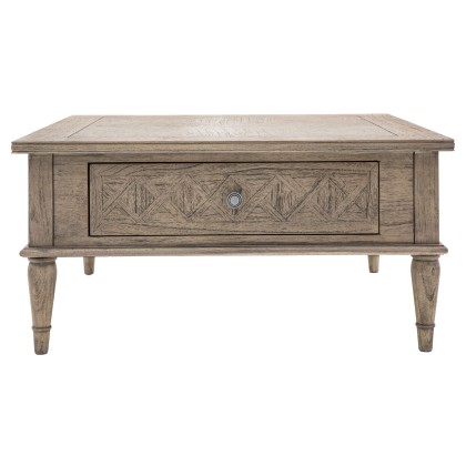 Gallery Direct Rustique Square 2 Drawer Coffee Table Gallery Direct Rustique Square 2 Drawer Coffee Table