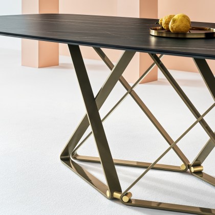 Bontempi Delta Rectangular Fix Dining Table 2m