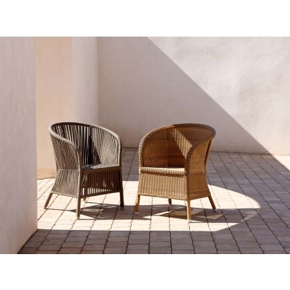 Cane-line Derby Natural Chair with Seat and Back Cushion