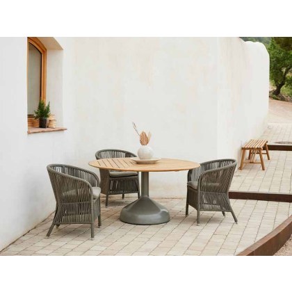 Cane-line Derby Taupe Chair with seat cushion