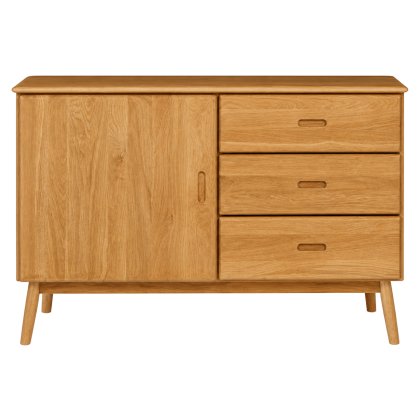 Malin Mid-Century Modern Oak Buffet