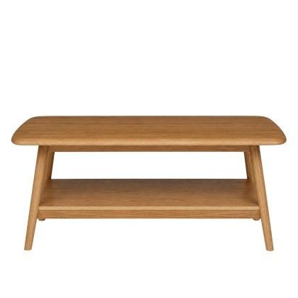 Malin Mid Century Modern Oak Coffee Table