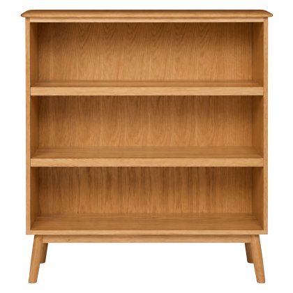 Malin Dining Mid-Century Modern Wide Bookcase