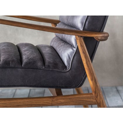 Bramble Antique Mid-Century Modern Ebony Armchair