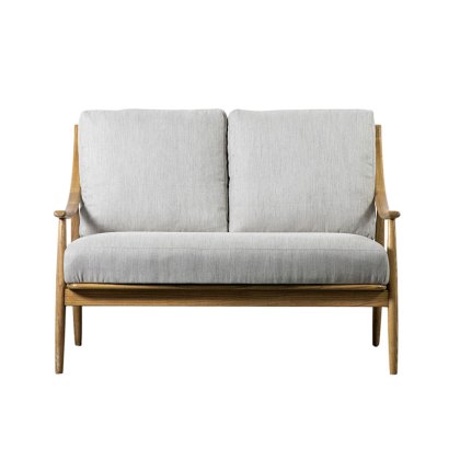 Reliant Mid Century Modern 2 Seater Sofa | Natural Linen Reliant Mid Century Modern 2 Seater Sofa | Natural Linen