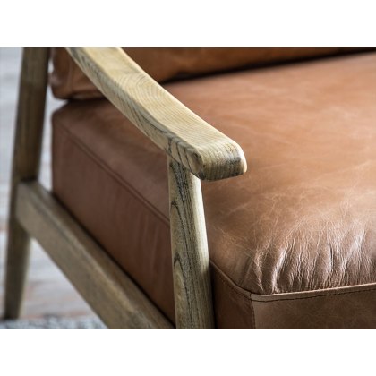 Damaris Armchair - Brown Leather