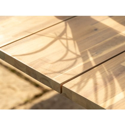 Vigo Natural Modern Industrial Outdoor Dining Table