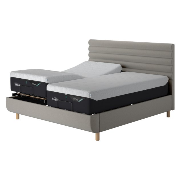 Tempur Arc Super King Adjustable Disc Divan Bed Base - Vectra Headboard Tempur Arc Super King Adjustable Disc Divan Bed Base - Vectra Headboard