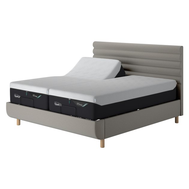 Tempur Arc Super King Adjustable Disc Divan Bed Base - Vectra Headboard Tempur Arc Super King Adjustable Disc Divan Bed Base - Vectra Headboard