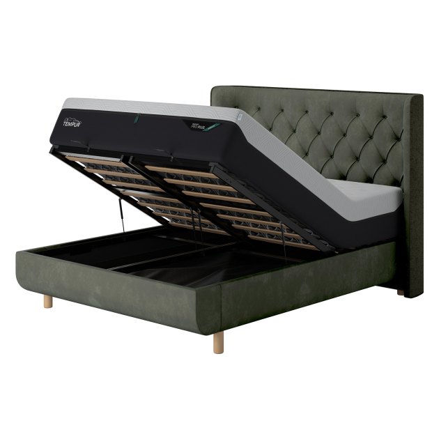 Tempur Arc King Ottoman Bed - Luxury Headboard