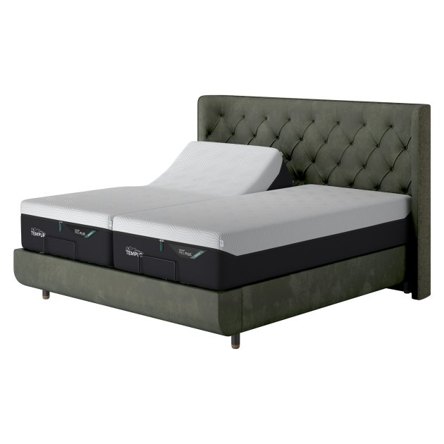 Tempur Arc King Adjustable Disc Divan Bed Base - Luxury Headboard Tempur Arc King Adjustable Disc Divan Bed Base - Luxury Headboard