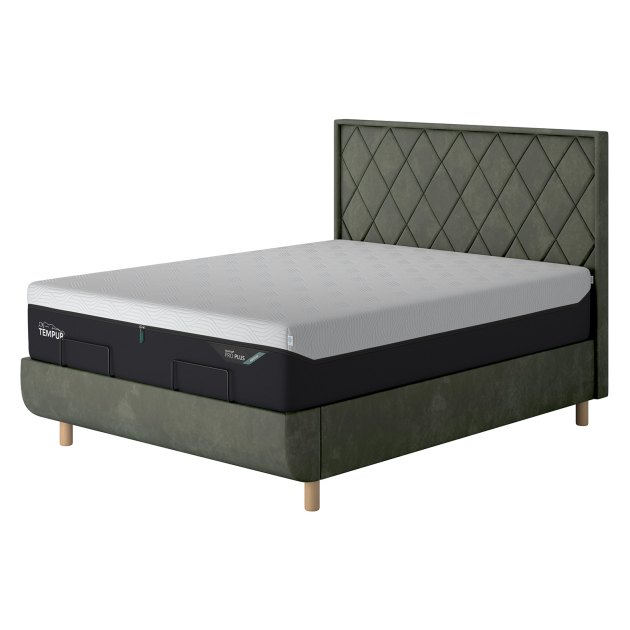 Tempur Arc Super King Static Bed - Quilted Headboard Tempur Arc Super King Static Bed - Quilted Headboard