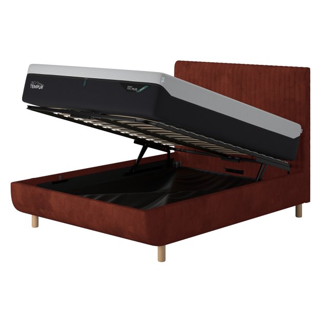 Tempur Arc Super King Ottoman Bed - Vertical Headboard