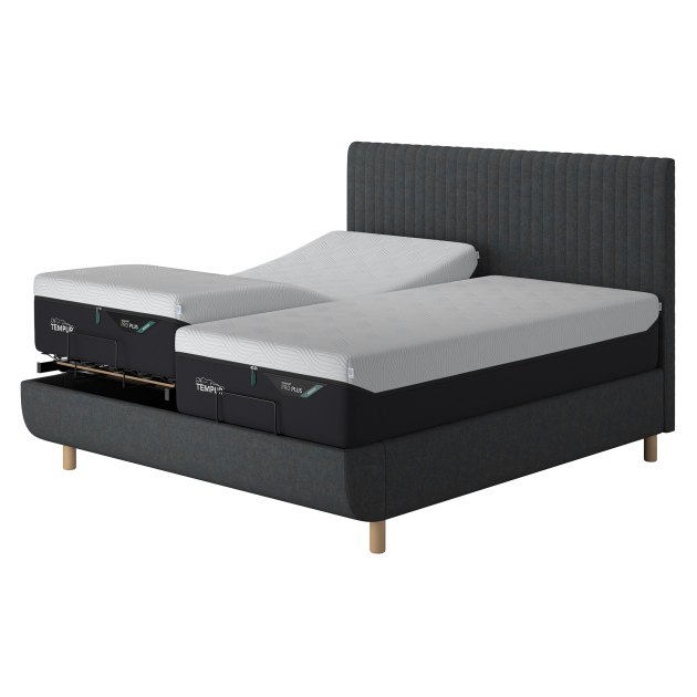 Tempur Arc Super King Adjustable Disc Divan Bed Base - Vertical Headboard Tempur Arc Super King Adjustable Disc Divan Bed Base - Vertical Headboard