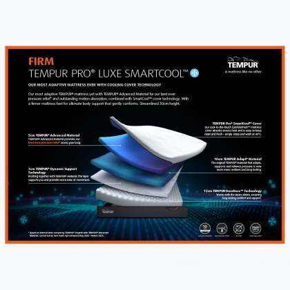Tempur Pro Luxe 30cm SmartCool - Firm Long Single Mattress