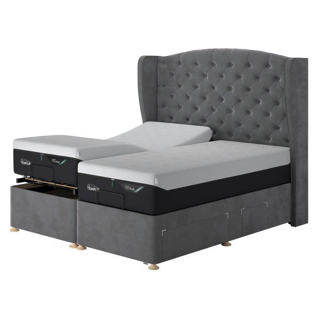 TEMPUR Suffolk Single Adj Disc Divan Base With Conti Drawers TEMPUR Suffolk Single Adj Disc Divan Base With Conti Drawers