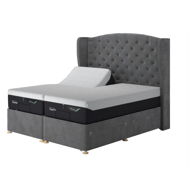 TEMPUR Suffolk Single Adj Disc Divan Base With Conti Drawers TEMPUR Suffolk Single Adj Disc Divan Base With Conti Drawers