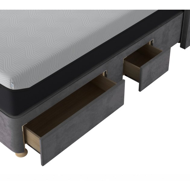 TEMPUR Suffolk Single Adj Disc Divan Base With Conti Drawers TEMPUR Suffolk Single Adj Disc Divan Base With Conti Drawers