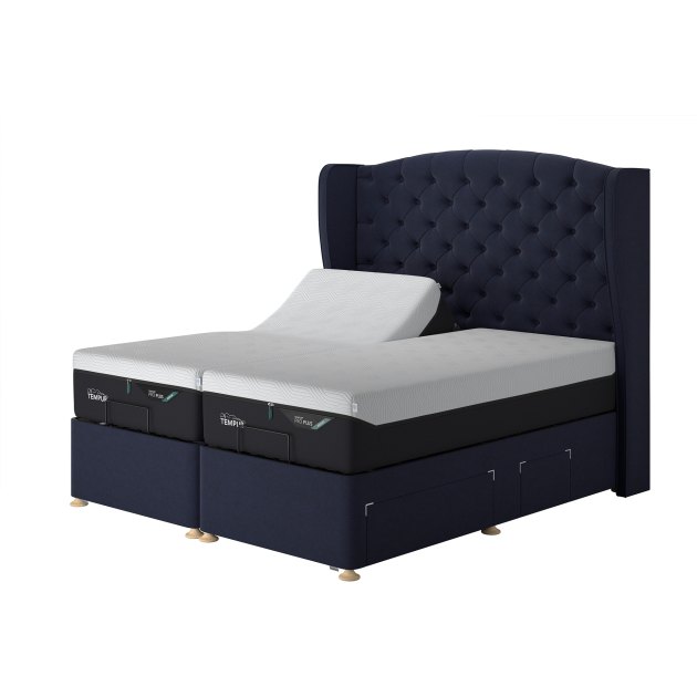 Tempur Suffolk King Adj Disc Divan Base With Conti Drawers Tempur Suffolk King Adj Disc Divan Base With Conti Drawers