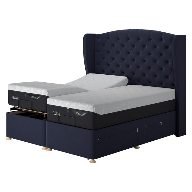 Tempur Suffolk King Adj Disc Divan Base With Conti Drawers Tempur Suffolk King Adj Disc Divan Base With Conti Drawers