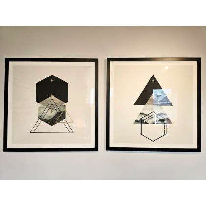 Triangles Pictures pair (90cm x 90cm)