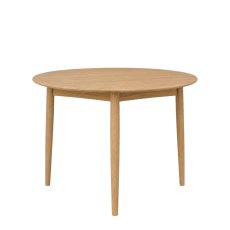 Malin Mid-Century Modern Round Extending Dining Table 110-140cm