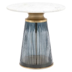 Seville Glass & Marble Side Table Seville Glass & Marble Side Table