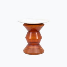 Turin Marble and Glass Lamp Table