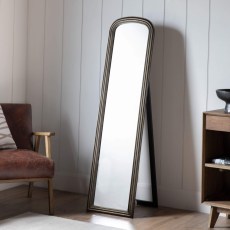 Gallery Direct Beck Cheval Mirror Brushed Brass