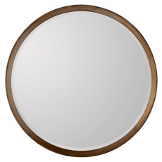 Gallery Direct Keaton Round Mirror Walnut, Small