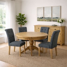 Hunningham Grand Round Extending Dining Table