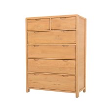 Ercol Bosco Bedroom Oak 6 Drawer Tall Wide Chest