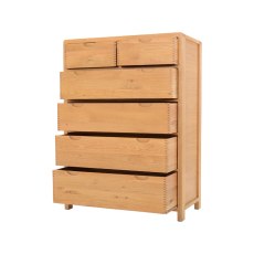 Ercol Bosco Bedroom Oak 6 Drawer Tall Wide Chest