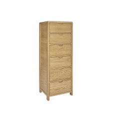 Ercol Bosco Bedroom Oak 6 Drawer Tall Chest