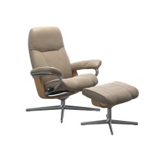 Stressless Consul Large Cross Chair & Stool