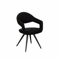 Chambery 230cm oval dining table & 4 Raffi Dining Black Dining Chairs Bundle