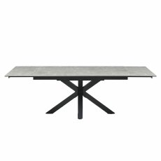 Francesco Grey Extending Dining Table & 4 Dallas Dark Grey Dining Chairs
