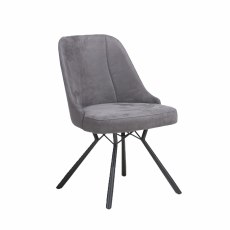 Habufa 2.1m Metaluxe Dining Table & 4 Anthracite Eefje Dining Chairs