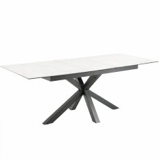 Hayley White Extending Dining Table & 4 Lindo Chairs