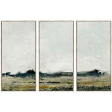 Distant Fields Landscape Green Set of 3