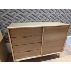 Stockholm 1.8m Extending Dining Table, 4 Lindsay Dining Chairs in Grey Plus Stockholm Small Sideboar Stockholm 1.8m Extending Dining Table, 4 Lindsay Dining Chairs in Grey Plus Stockholm Small Sideboar