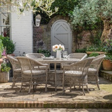 Menton 6 Seater Round Dining Set Menton 6 Seater Round Dining Set