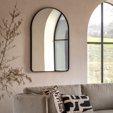 Gallery Direct Holworth Arch Mirror, Small, Black