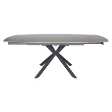 Busby 1.4m Extending Grey Dining Table + 4 Dark Grey Dallas Chairs