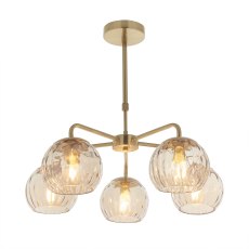 Gallery Direct Dimple Pendant Light in Brushed Brass