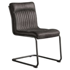 Capri Antique Ebony Leather Chair