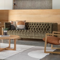 Gallery Direct Dalton Moss Green 3 Seater Sofa