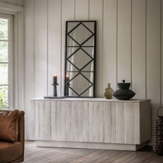 Gallery Direct Iowa Whitewash 4 Door Sideboard Gallery Direct Iowa Whitewash 4 Door Sideboard
